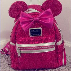 Loungefly Hot Pink Sequin Backpack